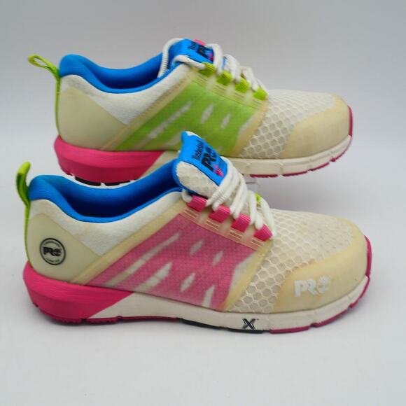 Timberland Women's 6.5 PRO Radius Composite Safety Toe Work Shoes White Pink - Picture 5 of 10